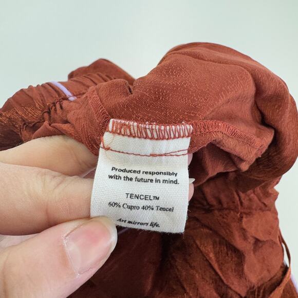 Untitled In Motion Pants Womens XX Large Orange Pink Piped Satin Wide Leg - Picture 8 of 12